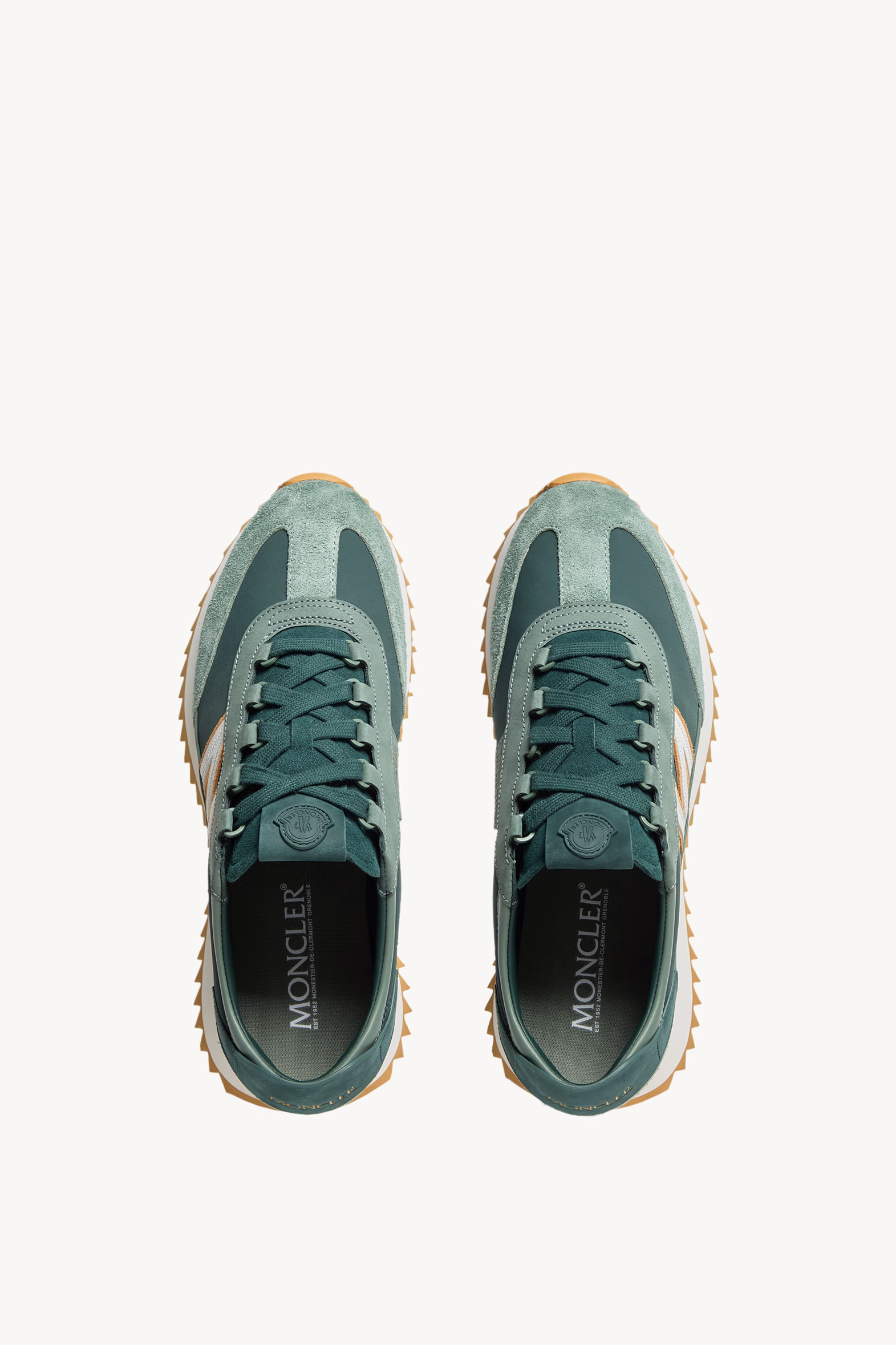 Pacey2 Suede & Nubuck Sneakers Men Green Moncler 6